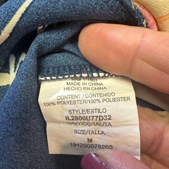 Lily Rose Striped Floral Halter Top With Ruffle Detail & Tie Back - Picture 7 of 8